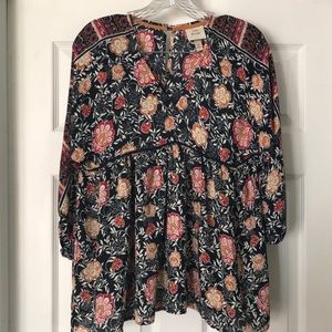 Knox Rose festival oversized peasant top size XS